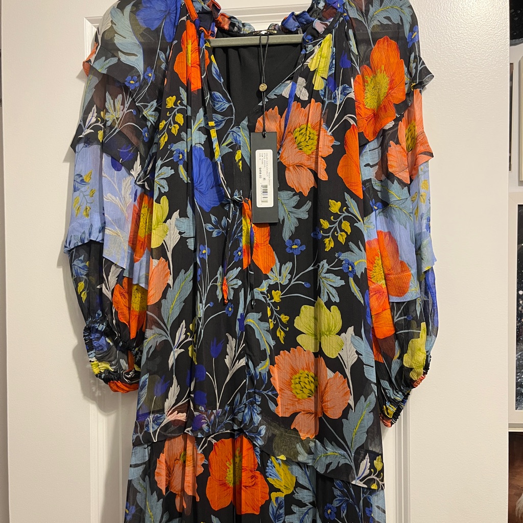 Kobi Halperin Taner Floral Tiered Midi Dress